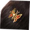 Gold Butterfly Hair Clips Made of Zinc Alloy for Women view 2