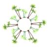 OATIPHO 12-Piece Artificial Coconut Tree Set view 1