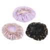 Angoily Reusable Shower Caps for Women, Double PE Layer, 3-Pack view 1