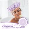 Angoily Reusable Shower Caps for Women, Double PE Layer, 3-Pack view 2