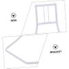 Beavorty 3-Piece Iron Hamster Wheel Holder, Durable, White view 4