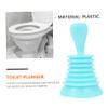 Blue Toilet Plunger with Suction Cup Design, Plastic view 2