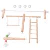Wooden Parrot Swing for Cockatiels and Parrots, 1 Set view 1