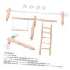 Wooden Parrot Swing for Cockatiels and Parrots, 1 Set view 2