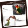 minkissy 2-Piece Practical Parrot Stand with Solid Wood Platform for Budgerigars and Cockatiels, Durable and Natural, for Climbing view 2