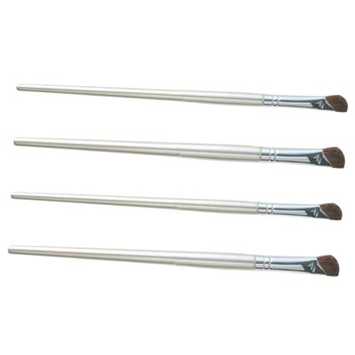 Housoutil 4-Piece Angled Makeup Brush Set for Eyes and Nose