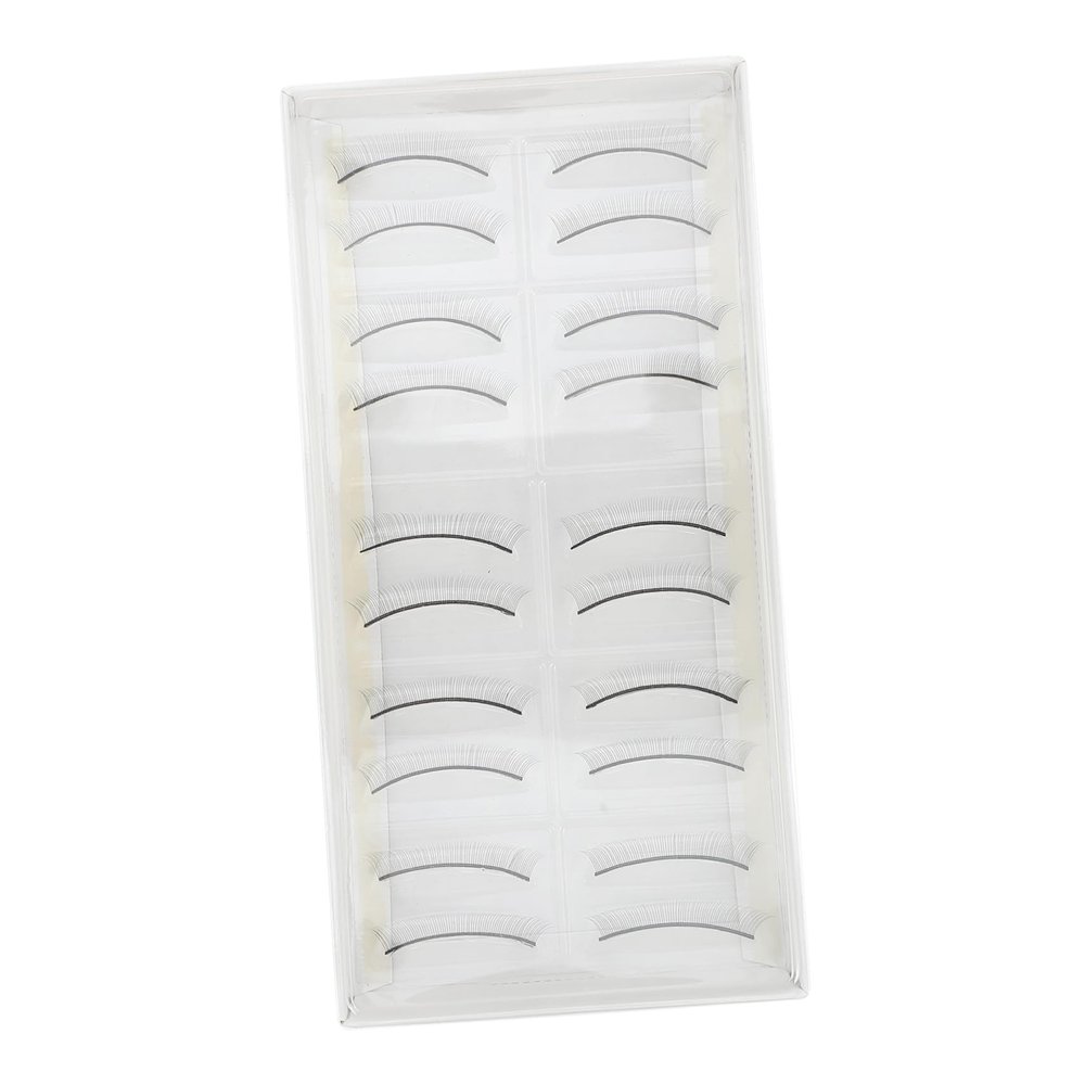 Practice Eyelashes, 10 Pairs, Fiber, Long Natural False Lashes for Beginners