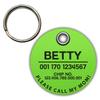DOG TAG/Dog Tag – Biothane – Green (Apple Green) – V1 – Round – 3.4 cm view 1