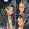Brazilian Human Hair Water Wave Bundles with Closure and Frontal view 3