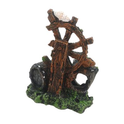 BUGUUYO Aquarium Habitat Windmill Wine Barrel