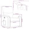 vidaXL Electric Lift Recliner Massage Chair Dark Brown Fabric view 3