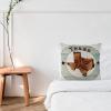 WSDESDEC Texas Lone Star Home Map Throw Pillow Cover, 61 x 61 cm, Jute and Linen, Decorative Square Cushion Cover view 2