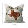 WSDESDEC Texas Lone Star Home Map Throw Pillow Cover, 61 x 61 cm, Jute and Linen, Decorative Square Cushion Cover view 3