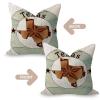 WSDESDEC Texas Lone Star Home Map Throw Pillow Cover, 61 x 61 cm, Jute and Linen, Decorative Square Cushion Cover view 4
