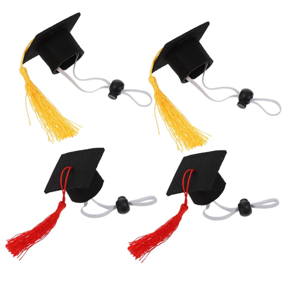 Angoily 8-Piece Dog Graduation Caps with Tassels for Small Pets and Graduation Parties