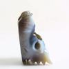 NIXCON Natural Crystal 1-Piece 4-Inch Agate Geode Dragon Head Crystal Skull for Home Decor and Energy view 2