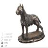 Art-Dog Custom Dog Sitting Statue Memorial Urn - Handcrafted Cold-Cast Bronze on Birch Base - Urn for Ashes - 29 x 21 x 38 cm - American Staffordshire Terrier (cropped) view 3