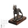 Art-Dog Custom Dog Sitting Statue Memorial Urn - Handcrafted Cold-Cast Bronze on Birch Base - Urn for Ashes - 29 x 21 x 38 cm - American Staffordshire Terrier (cropped) view 4