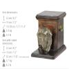 Art-Dog Handmade Custom Dog Memorial Urn, Bronze English Mastiff Head on Birch Base, 19 x 31 x 22 cm view 3