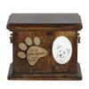 Art-Dog Custom Dog Memorial Urn - Handcrafted Bronze Portrait on Birch Base with Personalized Ceramic Plaque - Elegant Dog Cremation Urn - 8.3 x 11.4 x 8.7 in - Finnish Lapphund view 1