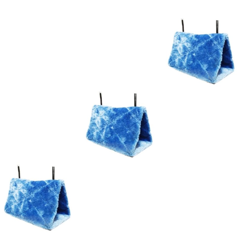 FRCOLOR 3-Piece Blue Snuggle Cave Hammocks for Birds and Small Pets