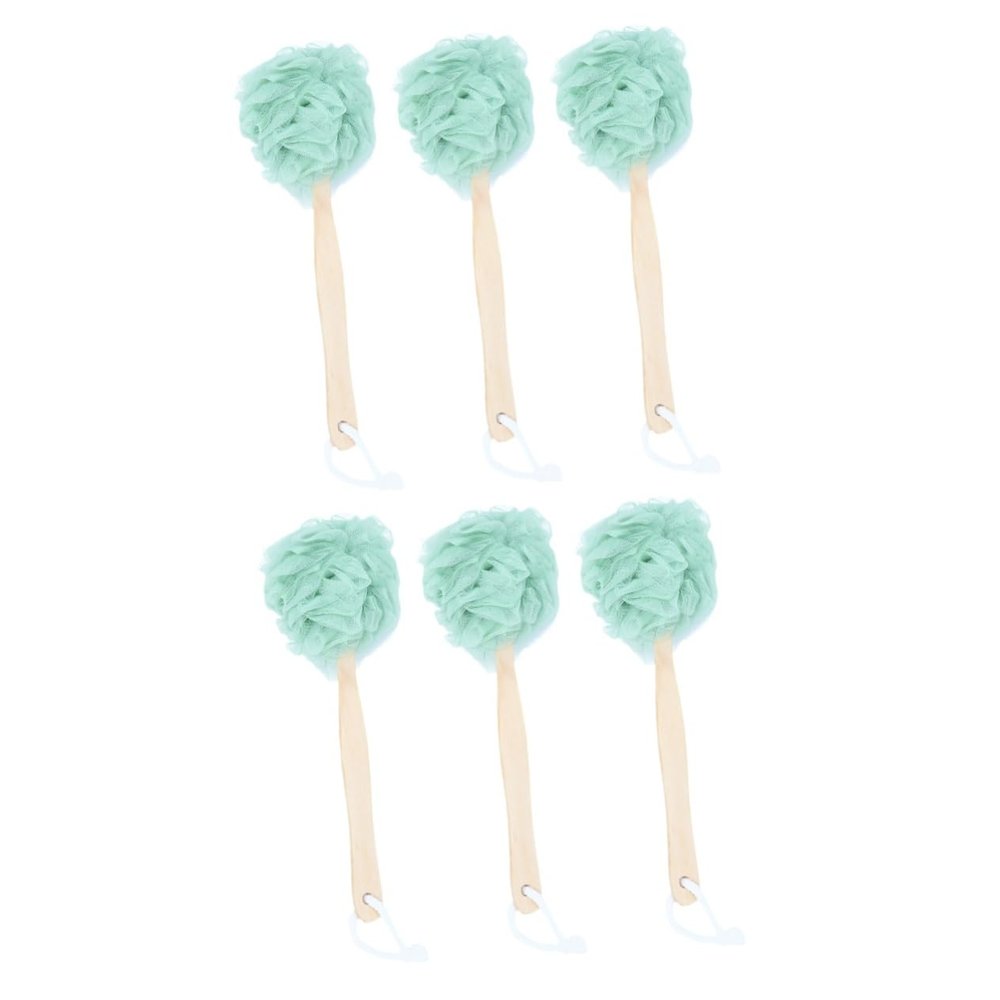 minkissy 6-Piece Bath Scrubber Sponges with Long Handles