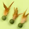 Catnip Ball Toy for Cats with Feather view 4