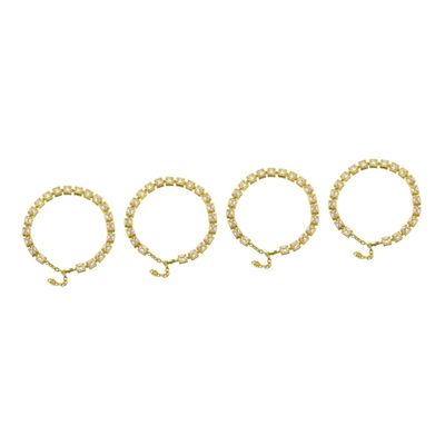 minkissy 4-Piece Stylish Pet Chain Decorative Necklace Dog Chain-Link Collar for Training Small Dogs