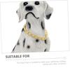 minkissy 4-Piece Stylish Pet Chain Decorative Necklace Dog Chain-Link Collar for Training Small Dogs view 2