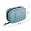 Gradient Pill Organizer for 7 Days, Portable Weekly Pill Case with Zipper, Blue view 3