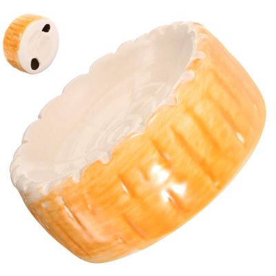 Angoily Ceramic Hamster Bowl - Cartoon Design
