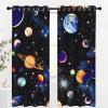 FABTOP Galaxy Planet Blackout Curtains, Space and Solar System Curtains for Boys view 2