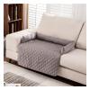 Dog Sofa Blanket and Cat Cushion, Waterproof Couch Protector with Non-Slip Underside, 75 x 75 cm, Light Gray view 1