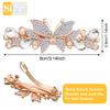 UHOMENY Sparkling Butterfly Hair Clips, 2-Pack, White and Yellow view 2