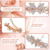 UHOMENY Sparkling Butterfly Hair Clips, 2-Pack, White and Yellow view 3