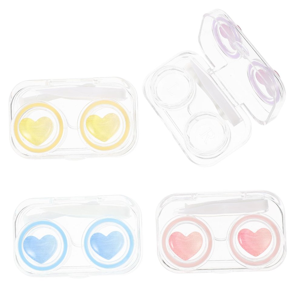 GOOHOCHY 4-Pack PP Contact Lens Cases, Small Storage Boxes