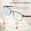 DJOLENSA 3-Pack Reading Glasses for Men, Blue-Light Blocking Computer Readers, Metal Frames with Spring Hinges & Cases, Helps Protect Against Eye Fatigue, Glare & UV Light (Strength +4.0) view 4