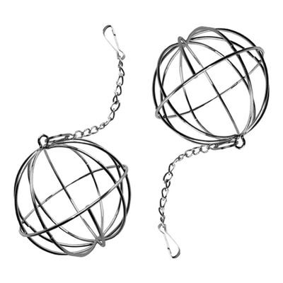 Housoutil 4 Sets Sturdy Stainless Steel Feeders for Rabbits, Guinea Pigs, Chinchillas and Hamsters, 2 Pieces × 4