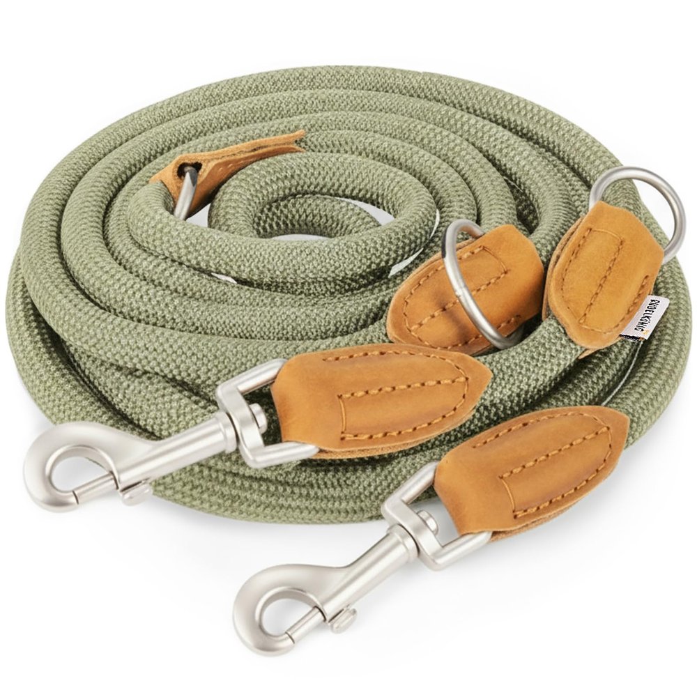 Rudelkönig Emma Adjustable Dog Rope Leash, 2.30 m, Green
