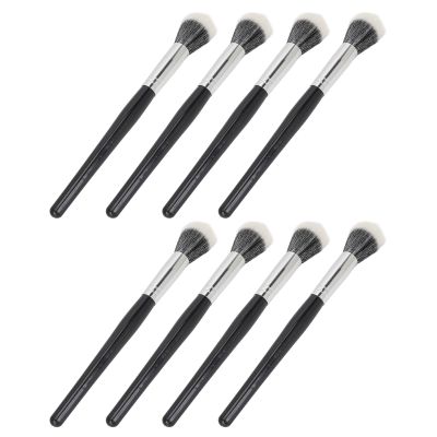 Stippling Brush Set, Soft Bristles, Flat Ergonomic Handle, 8-Piece Makeup Brush Set for Liquid Foundation
