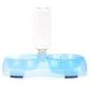 Automatic Feeding Setup for Kittens: Removable Double Plastic Bowls with Slow Feeder Design and Water Bowl view 1