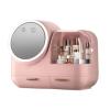 Makeup Organizer Box with LED Mirror and Fan, Large Cosmetic Storage Case view 1