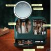Makeup Organizer Box with LED Mirror and Fan, Large Cosmetic Storage Case view 4