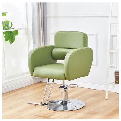 IBOWZ Green Hydraulic Barber Chair, Rotating and Height-Adjustable