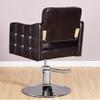 Barber Styling Chair with Hydraulic Pump, High-Density Foam Cushion and Chrome Base view 4