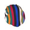 Women's Shower Caps with Colored Stripes and Vertical Print view 2