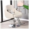 IBOWZ Barber Chair, 360° Swivel Hydraulic Leather Styling Chair for Beauty Spas, Tattoo Studios and Barbershops, White view 1