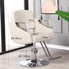 IBOWZ Barber Chair, 360° Swivel Hydraulic Leather Styling Chair for Beauty Spas, Tattoo Studios and Barbershops, White view 2