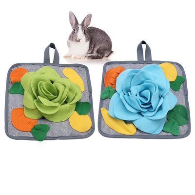 Cute Square Bunny Feeding Mat for Dogs, Interactive Snuffle Mat, Hanging Mat