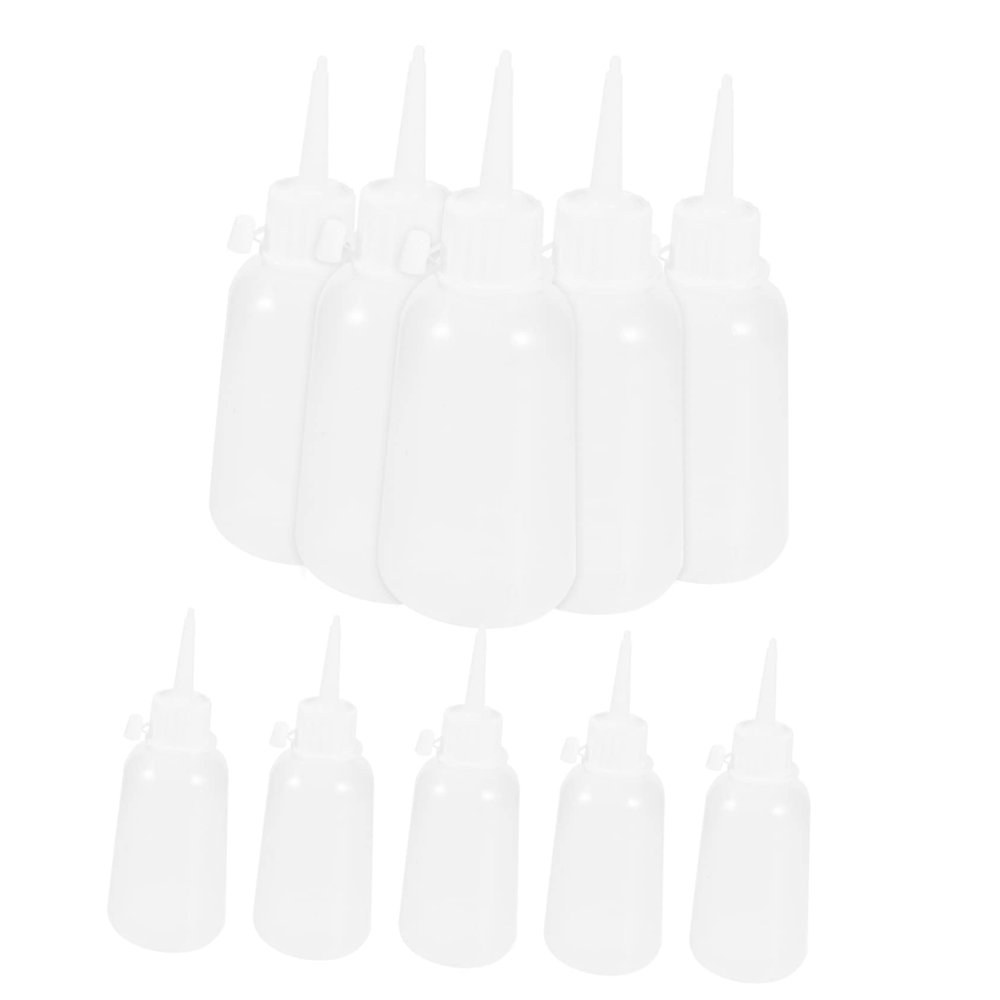 100 ml White Plastic Glue Bottles with Needle Tips, 10-Pack